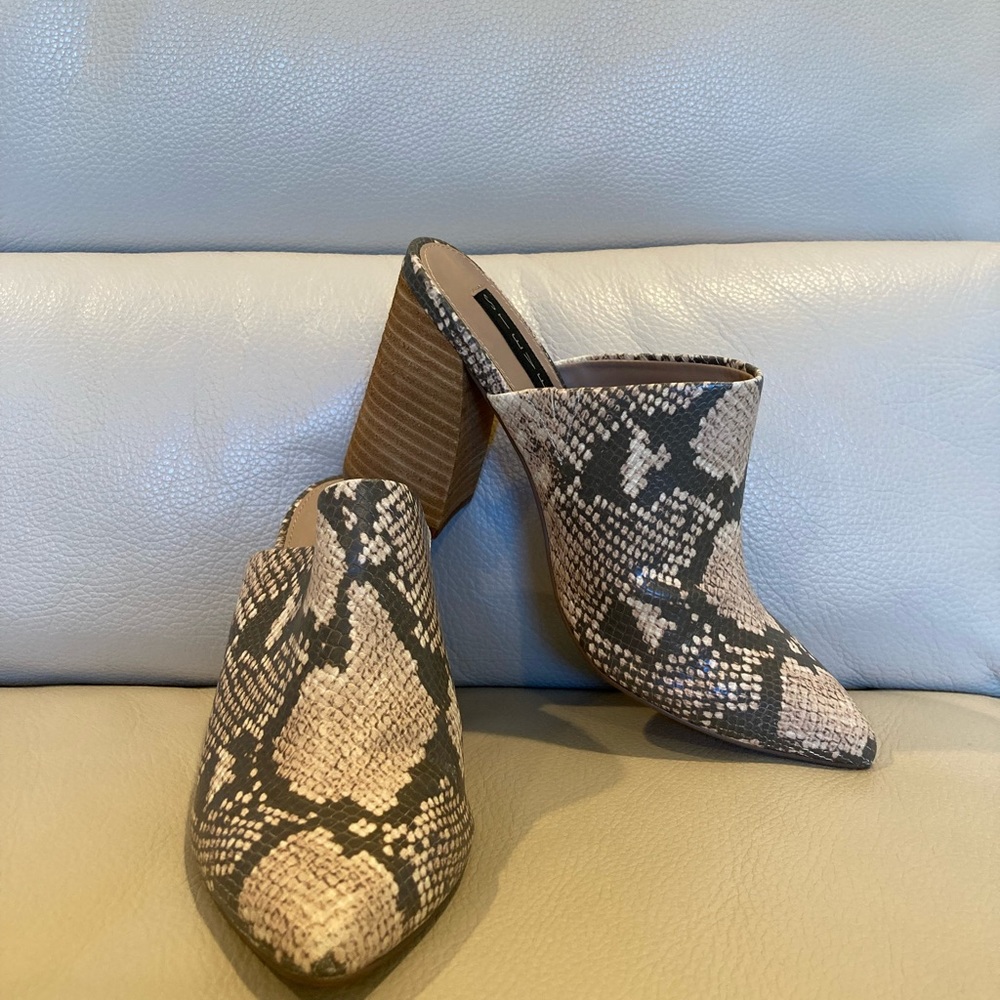 Steven By Steve Madden Snake Print Mules. - image 3
